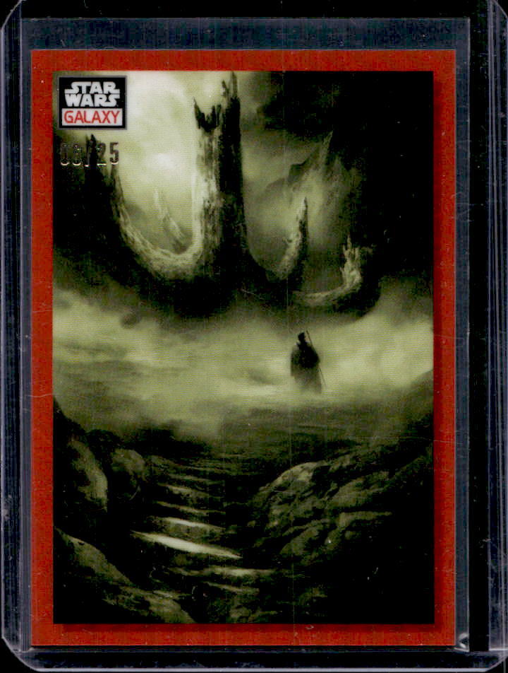 2023 Topps Star Wars Galaxy Chrome The Sacred Tree Orange Refractor #06/25