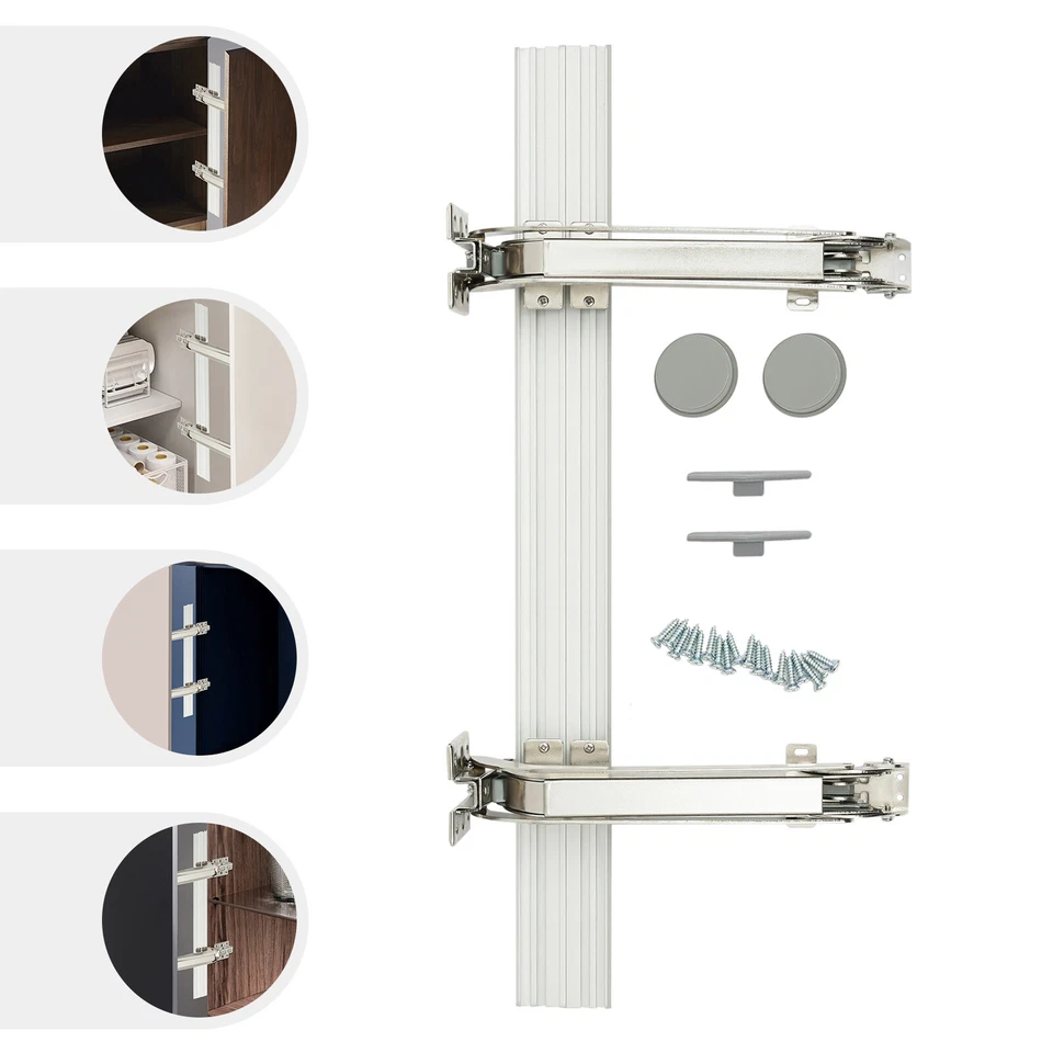 Juego de bisagras de puerta de apertura lateral bisagras de puerta de alta resistencia juego de bisagras de puerta de gabinete Foto 1 de 4