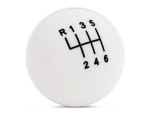 2011 2012 2013 2014 Mustang GT v6 White 6-Speed Shift Knob Billet Retro Style - Picture 1 of 1