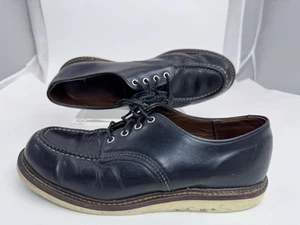 RARE DISCONTINUED RED WING 8106 MOC TOE OXFORDS BLACK CHROME Sz 10.5 D - Picture 1 of 24