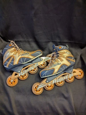 Bauer Speed 9.0 Inline Skates US Size 10. (5) 80mm Hyper Performance Wheels Used - Image 1 of 4