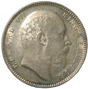 Lustrous British India Edward 7 Silver Rupee 1905 Calcutta Rare In This Grade M3 - Picture 1 of 4