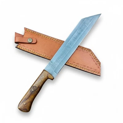 Cuchillo de caza Viking Seax hecho a medida hoja de acero forjado Damasco 2899 Foto 1 de 3