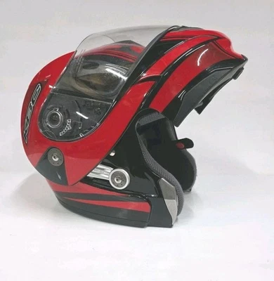 Casco de motocicleta modular KBC FFR Cruze XXL - Ventilaciones, soporte de bloqueo de pasador, rojo/negro Foto 1 de 4