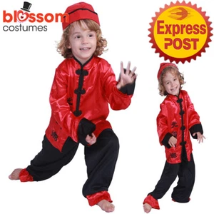 EY118 Boys Girls Chinese New Year Asian Traditional TANG Costume Tops Outfit Set - Picture 1 of 9