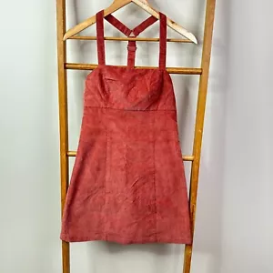 Dotti Corduroy Mini Dress Womens 6 Rust Red Sleeveless Cotton Blend - Picture 1 of 11