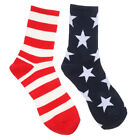 American Flag Socks Combed Cotton Men and Women Striped Mid- Dress