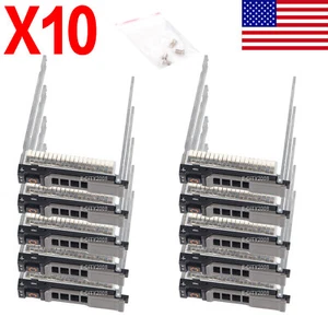 10Pcs Hard Drive Tray Caddy 2.5inch SFF For DELL POWEREDGE M520 M620 M820 NRX7Y - Picture 1 of 8