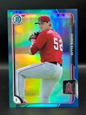 2015 Bowman Draft Chrome CHRIS ELLIS Blue Refractor /150  #132 - Image 1 of 2