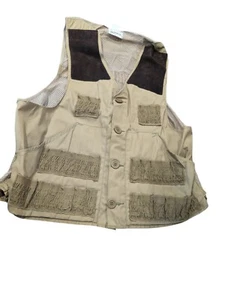 Vintage Rare Duxbak Canvas Twill Hunting Shooting Vest Khaki - Picture 1 of 6