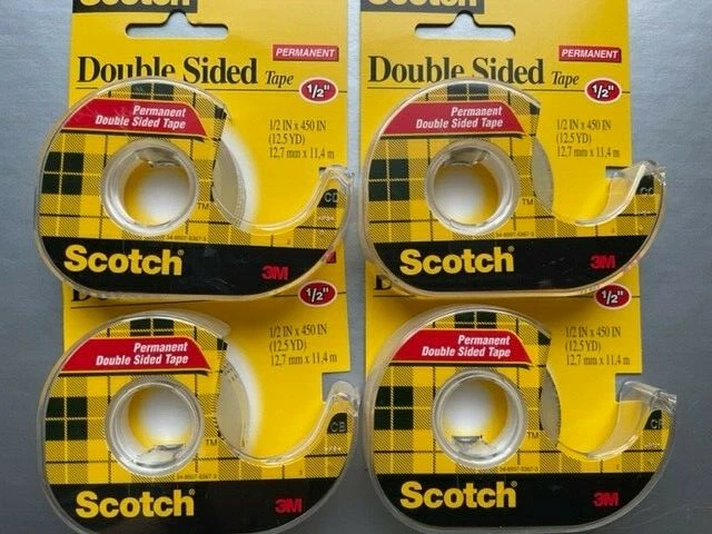 Scotch Permanent Double-Sided Tape .5"X450" - 4pkg - image 1 of 4