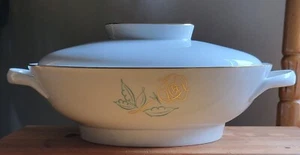 Spencerian Rose, Easterling China, Bavaria Germany - Oval Covered Serving Bowl - Picture 1 of 10