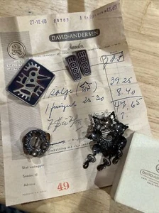 1960er UNI DAVID ANDERSON aus OSLO STORE SAMMLUNG SET STERLINGSILBER Vintage - Bild 1 von 11