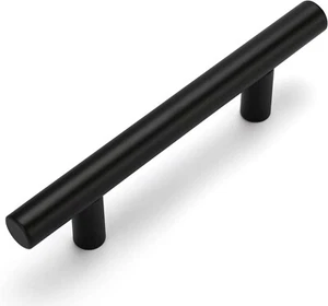 1-30 Pack 5'' Matte Black Cabinet Drawe Pulls- Stainless Steel, 3'' Hole Center - Picture 1 of 4