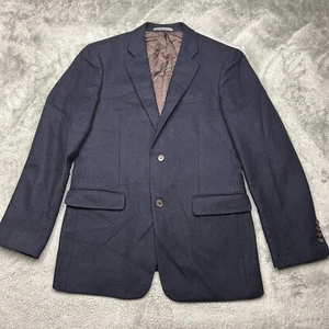 Nordstrom Blazer Mens 40 Long Blue 100% Italian Tollegno Cashmere Jacket - Picture 1 of 12
