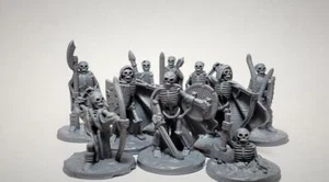 12 Resin Skeletons - 32 mm Mini - D&D Tabletop - Fat Dragon Games - Picture 1 of 1