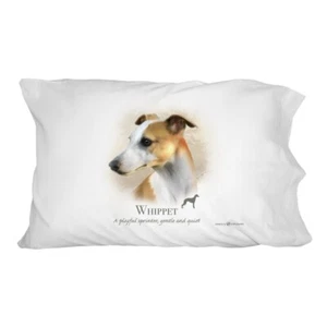 Funda de almohada de cama novedosa raza de perro Whippet - Imagen 1 de 4