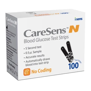 CareSens N Blood Glucose 100 TEST STRIPS Long expiry ( 100% genuine Product)