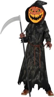 Jack-O-Head Jack O Linterna Calabaza Monstruo Vestido Elegante Halloween Niño Disfraz Foto 1 de 2