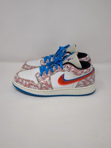 Air Jordan 1 Low SE taglia 6 5 anni WMNS 8 bianco blu Hero Bright Crimson DD1527 114