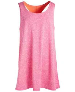 ID Ideology Girls Size S Sleeveless Workout Athletic Dress Pink Shock Orange - Picture 1 of 10