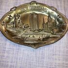 Vintage New Orleans Copper Tray Made In Japan
