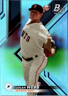 2019 Bowman Platinum Top Prospect Logan Webb #TOP-30 San Francisco Giants - Image 1 of 2