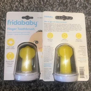 Frida Baby doppelseitige Fingerzahnbürste manuell gelb *3+ Monate* 2er Pack - Bild 1 von 1