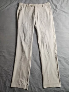 Peter Millar Crown Chino Pants Mens Size 34x34 Ivory Golf Lightweight Preppy NEW - Picture 1 of 10