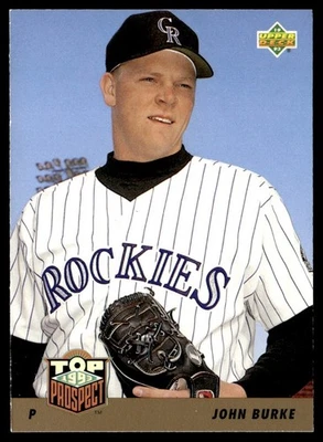 1993 Upper Deck John Burke Colorado Rockies #444 - Image 1 of 2