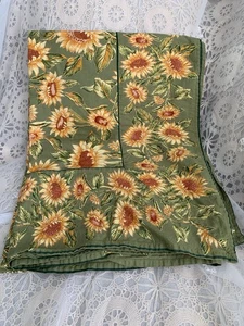 April Cornell Soleil sunflowers yellow  Green  tablecloth 60” X 83” Rectangle - Picture 1 of 22