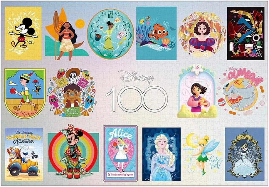 Disney100 Artist All Characters Puzzle Tenyo D1000-014 1000 p