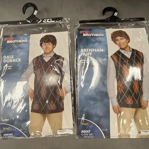 Step Brothers Dale & Brennan Pullover Weste + Perücke Halloween Kostüm Set One Size - Bild 1 von 1