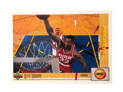 Excelente: Tarjeta coleccionable vintage 1991-92 Upper Deck Otis Thorpe Houston Rockets Foto 1 de 2