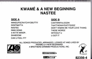 Kwame & A New Beginning Nastee 1992 Promo Advance Cassette Tape Album Rap Hiphop - Foto 1 di 2
