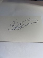 Ed Farmer 1971 Cleveland Indians Signed 3x5 index Card