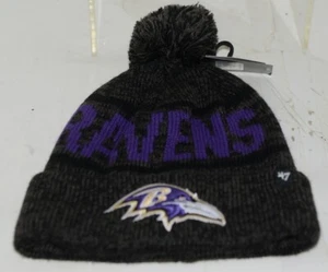 47 Brand NFL Licensed Baltimore Ravens Black Purple Cuffed Winter Cap - Picture 1 of 7