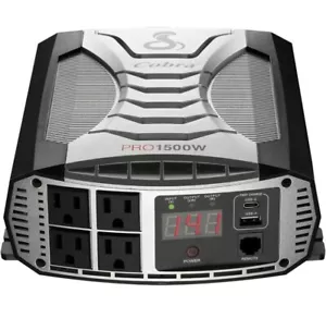 Cobra PRO 1500W Professional Grade Power Inverter- Black - Picture 1 of 6