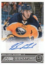 2013-14 Score Hockey Signatures #SS-BMN Brayden McNabb Auto