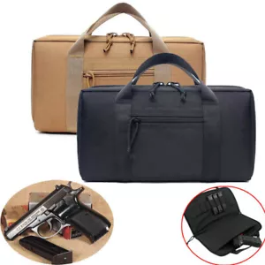 New Nylon Tactical Pistol Case Range Bag Case Handgun Bag Magazine Pouch Storage - Picture 1 of 12