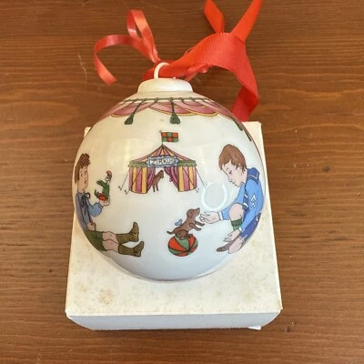 Винтажное немецкое рождественское бальное украшение Weihnachts Glocke 1992 с коробкой - Изображение 1 из 4