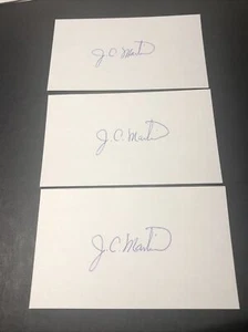 (Lot of 3) J.C. Martin 1969 Mets Signed Index 3x5 Autographed Card Lot B - Picture 1 of 3