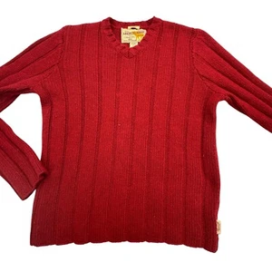 Vtg Abercrombie & Fitch Sweater Mens Large Red Wool Casual Long Sleeve Pullover - Picture 1 of 7