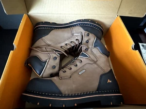Ridgecut Toughwear Mens Brown Leather 8” Steel Toe Waterproof Work Boots 10.5 M - Picture 1 of 16