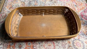 LONGABERGER Basket- "Serve It Up Tray" w/ protector- signed and stamped/ 2003 - Picture 1 of 8