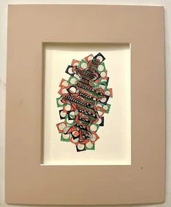 "Autonome Kinetic" Handgemalt Original Abstrakte Collage Gemälde 8" X 10" - Bild 1 von 2