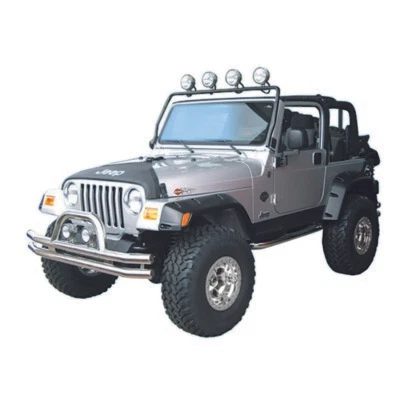 Barra de luz de cuadro completo negra Rugged Ridge para Jeep Wrangler TJ 97-06 Foto 1 de 4