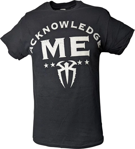 Roman Reigns Acknowledge Me Mens Black T-shirt Cover