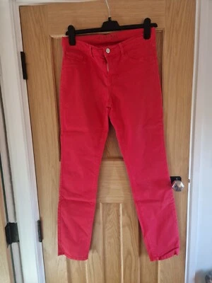 J BRAND Women's Size UK 10 Red Skinny Fit Casual Zip Close Trousers - Image 1 of 4