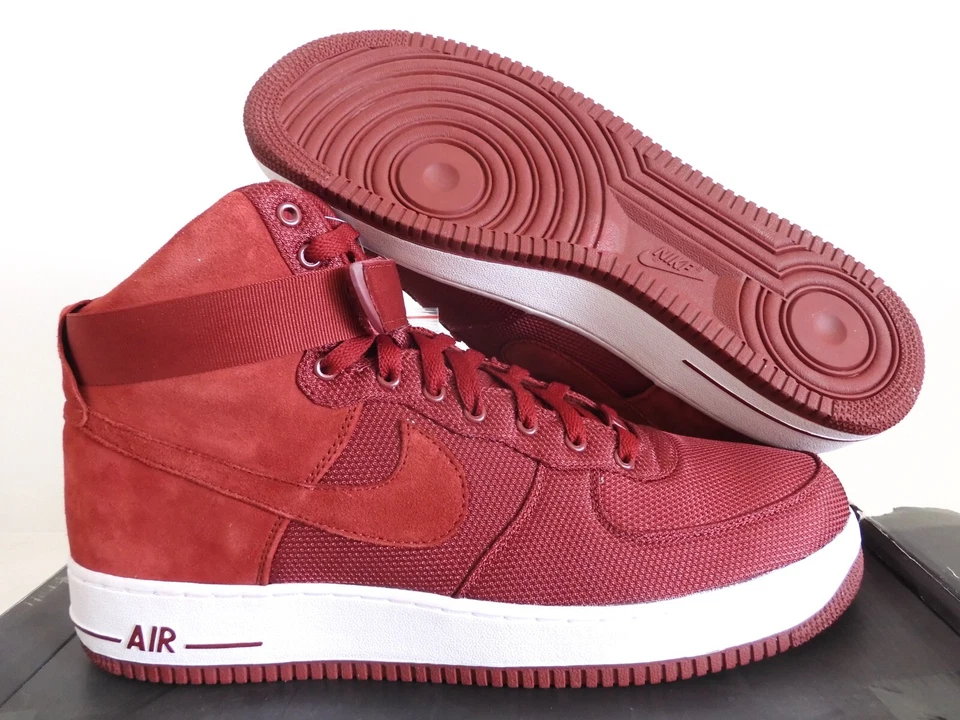NIKE AIR FORCE 1 HIGH PREMIUM TEAM RED-WHITE SZ 13 "RARE 2011" [386161-601] - Image 1 of 4